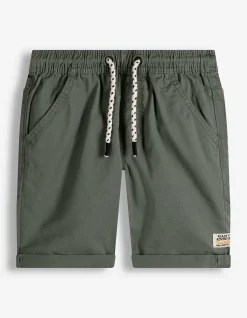Shorts - Elastischer Bund - dunkelgrün