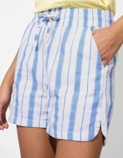 Shorts - Leinen-Mix - weiß