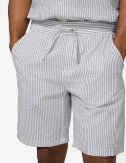 Shorts - Streifen - hellgrün