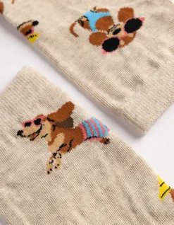 Socken - Allover-Muster - beige