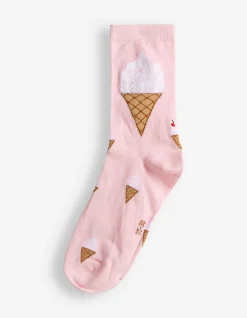 Socken - Allover-Muster - rosa