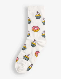 Socken - Allover-Muster - weiß
