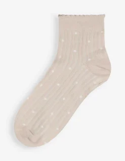 Socken - Punktemuster - Beige