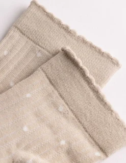 Socken - Punktemuster - Beige