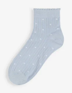 Socken - Punktemuster - hellblau