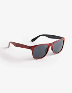 Sonnenbrille - eckig - rot
