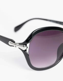 Sonnenbrille - Oval - schwarz