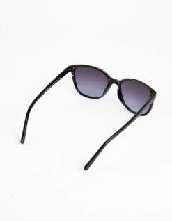 Sonnenbrille - rund - schwarz