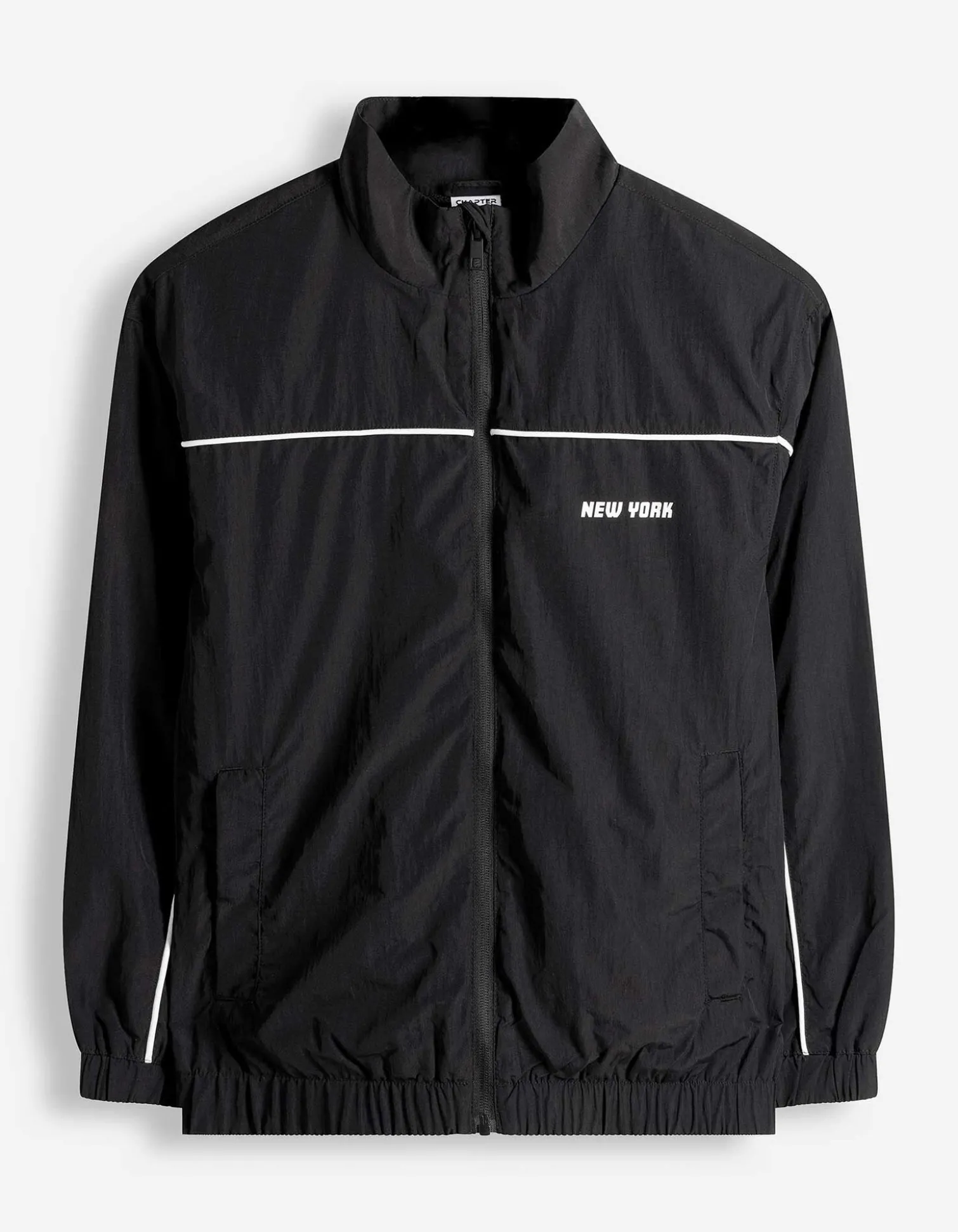 Sportjacke - Webstoff - schwarz