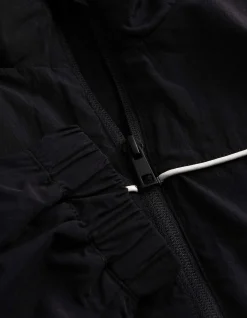 Sportjacke - Webstoff - schwarz