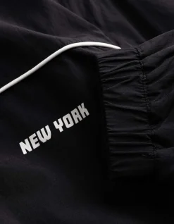 Sportjacke - Webstoff - schwarz