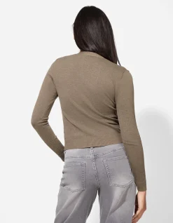 Strickjacke - Aufgesetze Taschen - dunkelgrau