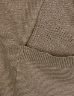 Strickjacke - Aufgesetze Taschen - dunkelgrau