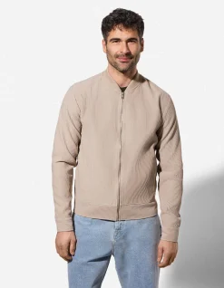 Strickjacke - einfarbig - beige