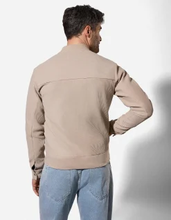 Strickjacke - einfarbig - beige