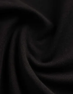Strickkleid - Kurze Ärmel - schwarz