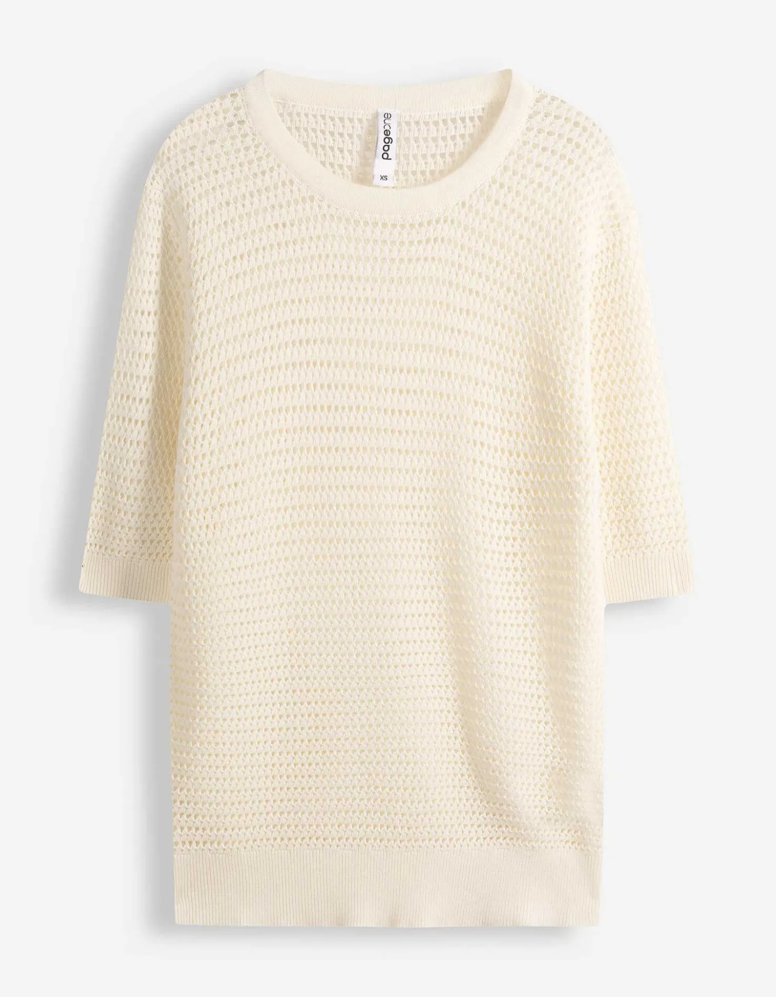 Strickpullover - Baumwoll-Mix - beige