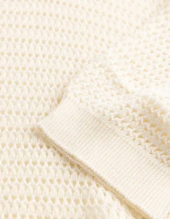 Strickpullover - Baumwoll-Mix - beige