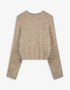 Strickpullover - Überschnittene Schultern - beige
