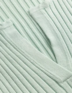 Strickshirt - Viskose-Mix - grün