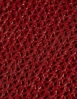Stricktop - Lurex - dunkelrot