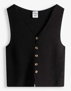 Stricktop - Zierknöpfe - schwarz