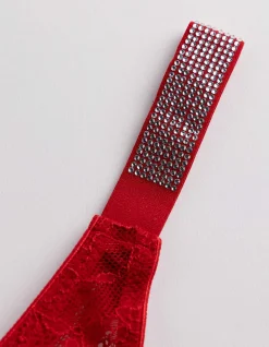 String - Ziersteine - rot