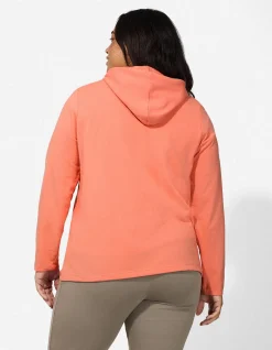 Sweatjacke - Baumwoll-Mix - hellrot