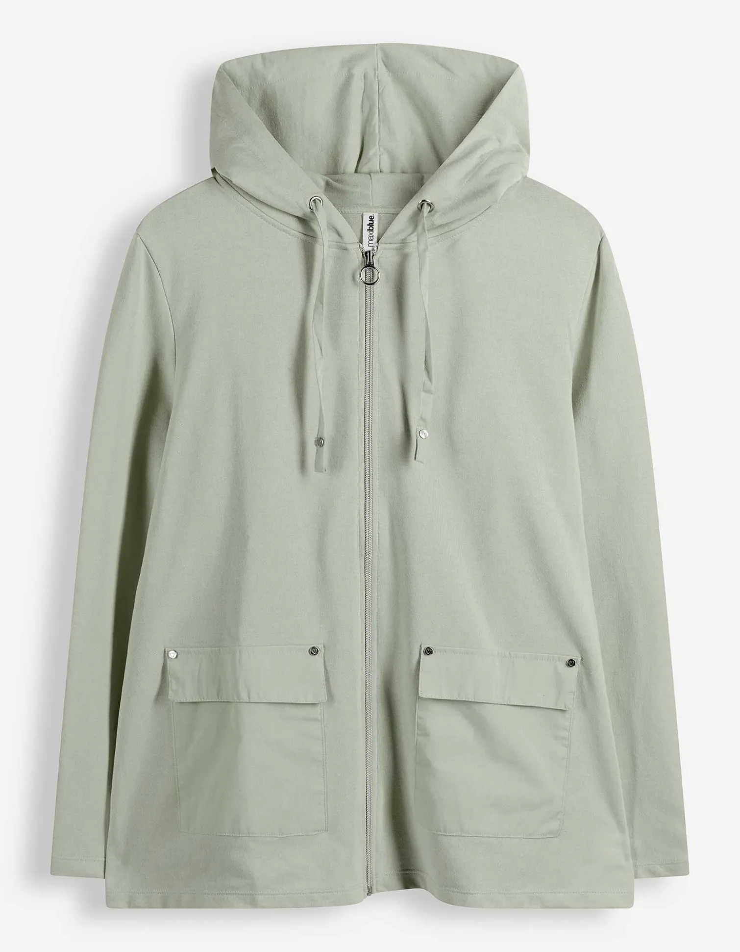 Sweatjacke - Baumwoll-Mix - grau