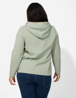 Sweatjacke - Baumwoll-Mix - grau