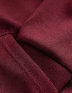 Sweatjacke - Cropped - dunkelrot