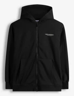 Sweatjacke - Fleece - schwarz