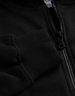 Sweatjacke - Fleece - schwarz
