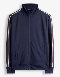 Sweatjacke - Galonstreifen - dunkelblau