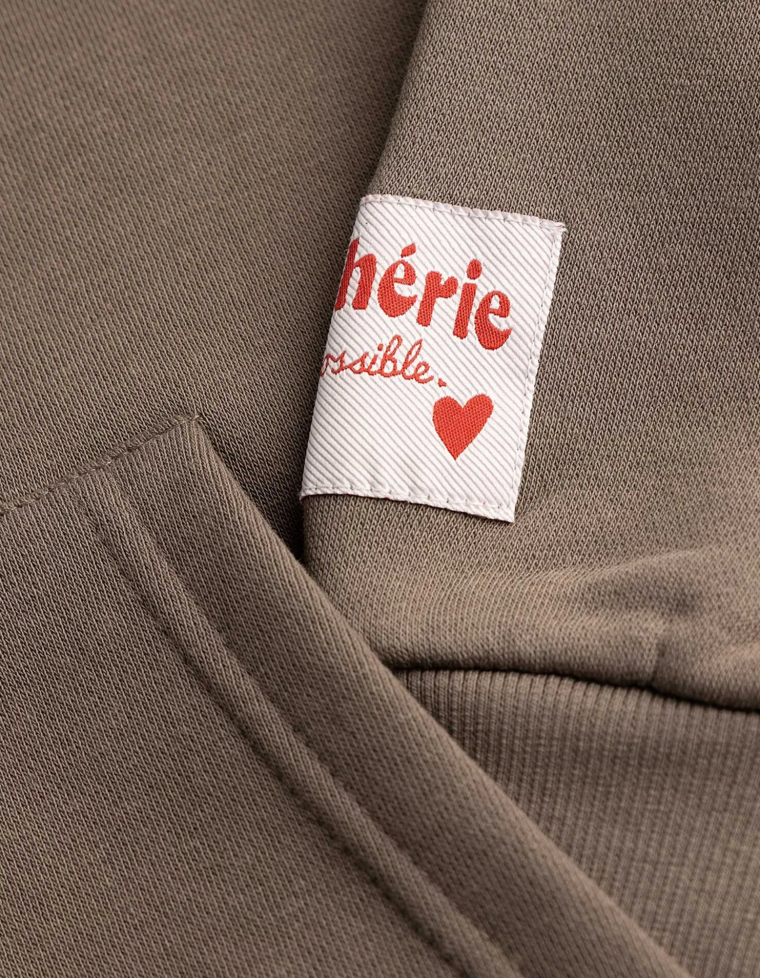 Sweatjacke - Print - hellbraun