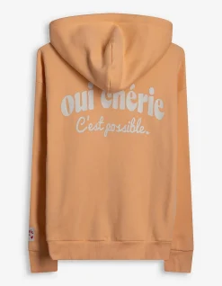 Sweatjacke - Print - orange
