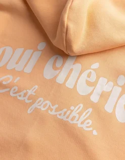 Sweatjacke - Print - orange