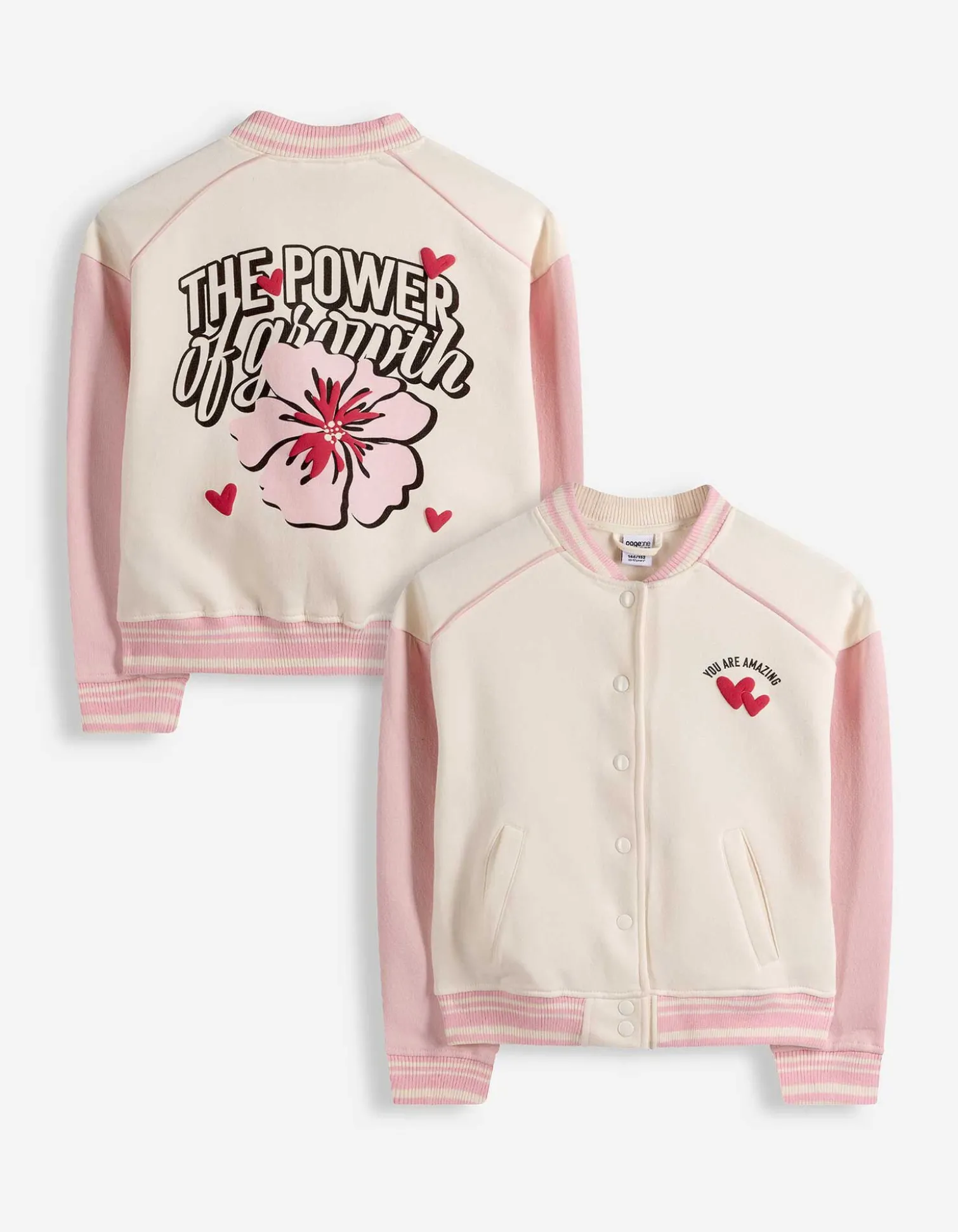 Sweatjacke - Rückenprint - weiß