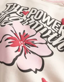 Sweatjacke - Rückenprint - weiß