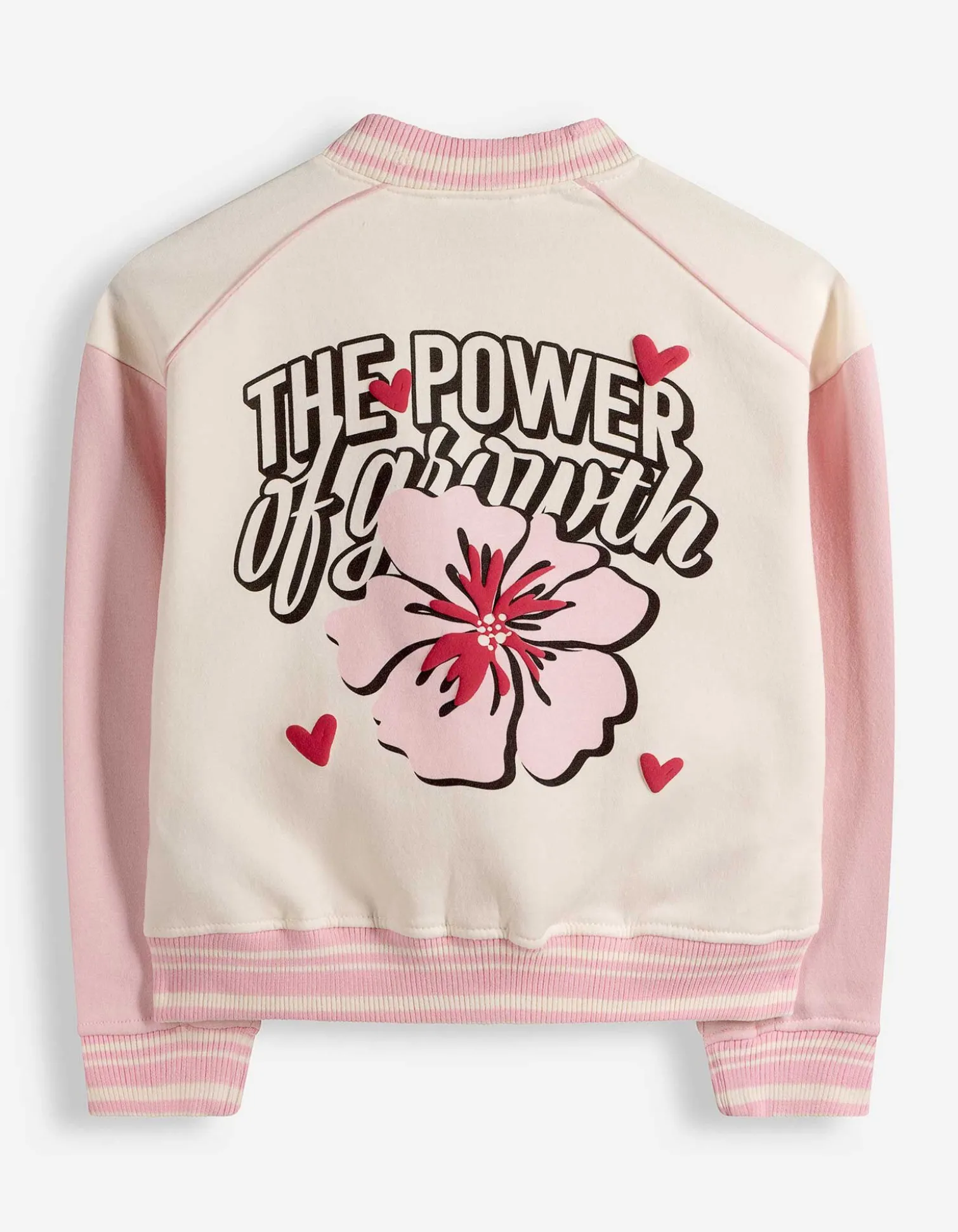 Sweatjacke - Rückenprint - weiß