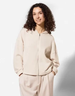 Sweatjacke - Scuba - beige