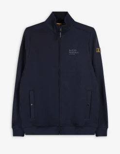 Sweatjacke - Stehkragen - dunkelblau