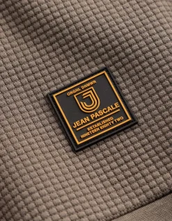 Sweatjacke - Stehkragen - hellbraun