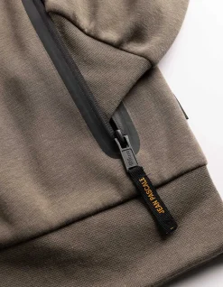 Sweatjacke - Stehkragen - hellbraun