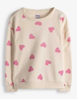 Sweatshirt - Allover-Muster - beige