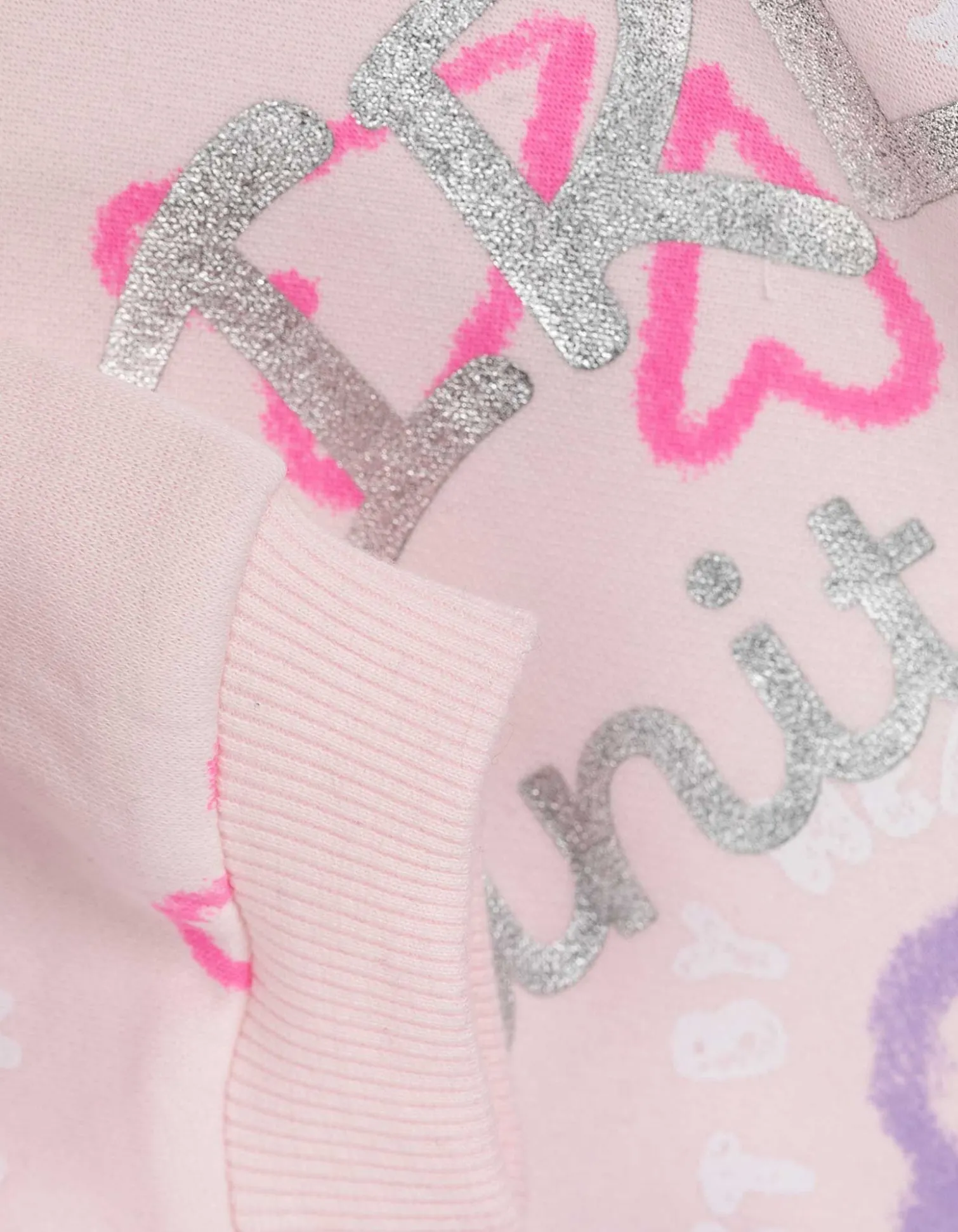 Sweatshirt - Allover-Print - rosa