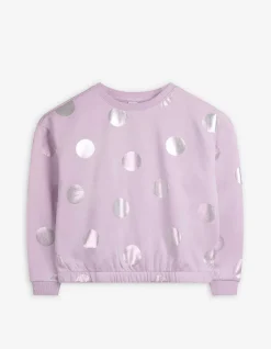 Sweatshirt - Allover-Print - lila