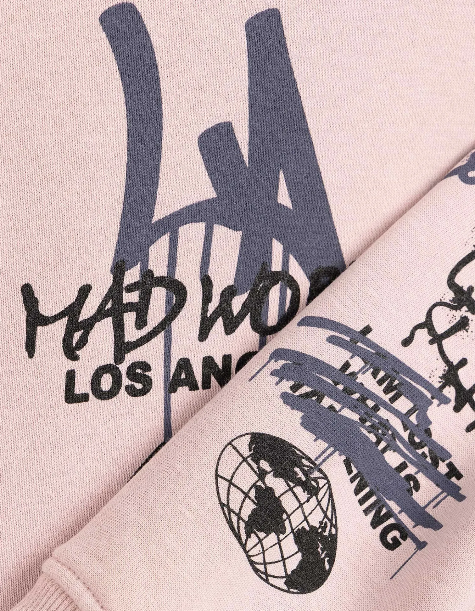 Sweatshirt - Allover-Print - rosa
