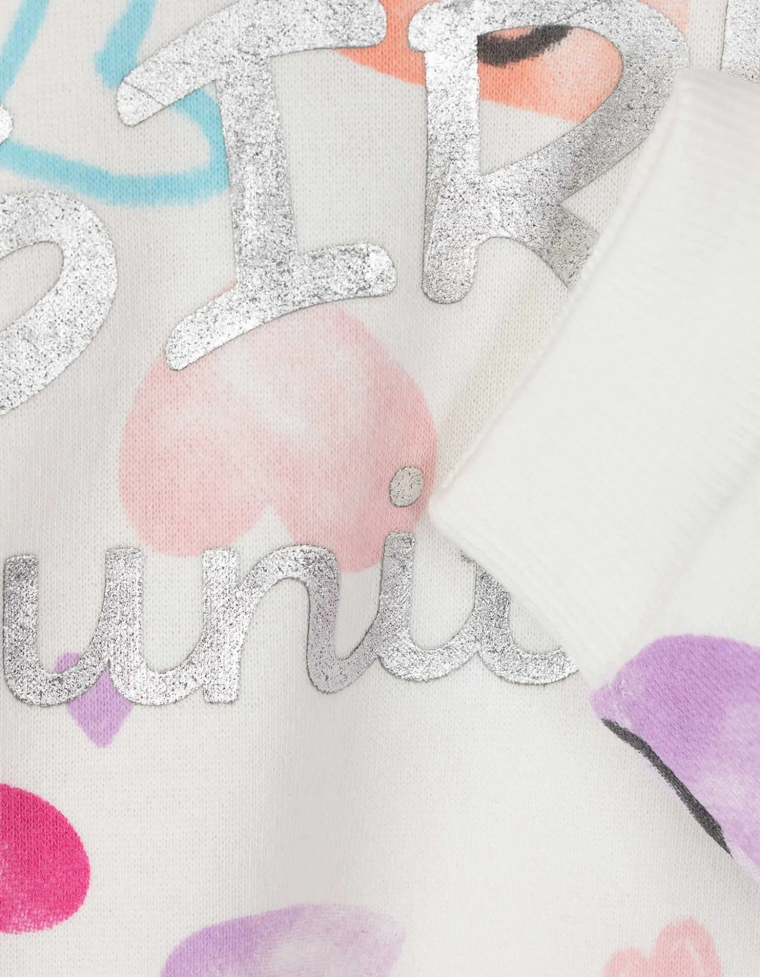 Sweatshirt - Allover-Print - weiß