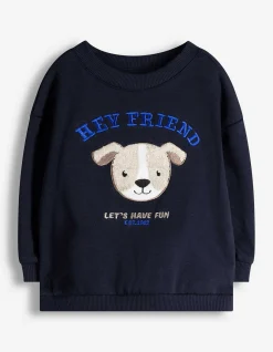 Sweatshirt - Applikation - dunkelblau